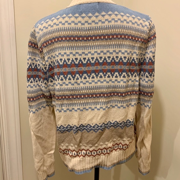 Vintage Woolrich half zip sweater fair isle Y2K 90’s - Picture 2 of 4